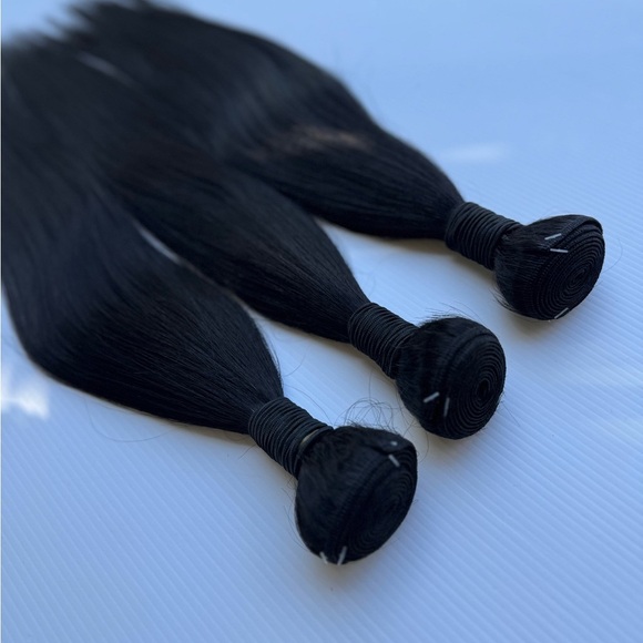 20 In Human hair Blend - Black straight Bundles three pieces - Picture 8 of 11